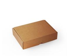Selfpackaging Caja Rectangular automontable en cartón microcanal Color Kraft. La Caja envíos Postales - S