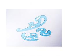 Staedtler 571 40 WP Mars - Plantillas Burmester (3 formas, en caja de transporte), color azul