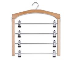 Zeller 17118 Percha Múltiple para Faldas, Madera, Marrón, 43x2.5x39 cm