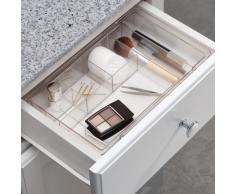 InterDesign Clarity Organizador de cajones expandible de plástico para tocador, baño, Cocina, Almacenamiento de Escritorio, Extends up to 18.5 Inches