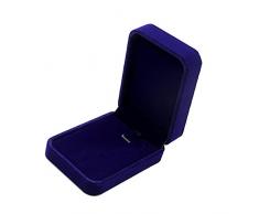 JUNGEN Estuche de Terciopelo de Collar, Organizador de Joyerías, Joyería Caja de Almacenamiento Boda Regalo (Azul)