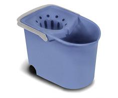 TATAY 1103200 - Cubo de Fregar graduado con Ruedas y Escurridor, Capacidad para 12 Litros, Color Azul, 25,5 x 38,2 x 28