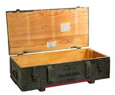 Caja de municiones PG 7 Almacenamiento pecho ca 80x42x24cm Cajón militar Munitionsbox Caja de madera Caja de Madera Caja de vino Cajón de manzana Shabby Vintage