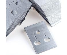 Dcolor 100X Exhibidor Tarjeta Plastico Rectangular Color Plata para Pendientes