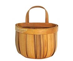 Welltobuy Cesta Colgante Mimbre Natural Cesta De Almacenaje Colgante Cesta De Pared Jardineras Colgantes Cesta De Macetas Cesta De Almacenamiento De Pan De Frutas para El Hogar Jardín Decoraci