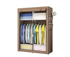 Dormitorio Tela no Tejida Plegable Armario Gabinete de Almacenamiento portátil Ropa Ligera a Prueba de Polvo de Tela Armario Armario Mueble de casa,Rosado