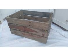 Kistenkolli Altes Land 3 Piezas sólido Cajas de Fruta Cajas DE Vino Cajas DE Manzana Caja Madera Shabby Vintage Medidas Aprox. 49 x 42 x 31cmxxxgebrauchtxxx