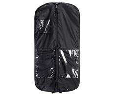 Hangerworld - Porta Trajes con Asas para Viajes, Negro, 137 cm