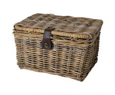 Fastrider, biciclieta-canasto con tapa, material: Rattan, color: gris