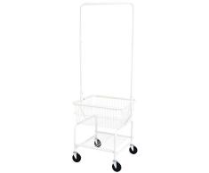 AmazonBasics – Carro de lavandería con perchero y ruedas