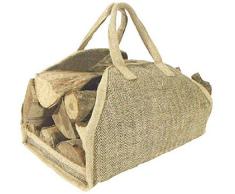 Aubry Gaspard AG1010 - Cesta de leña, yute reforzado, 51 x 36 x 53 cm