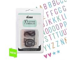 Dcasa Set De 85 Letras Color para Caja Luz Cajas Decorativas Muebles Pegatinas DecoraciÃ³n del hogar Unisex Adulto, Multicolor (Multicolor), Ãºnica