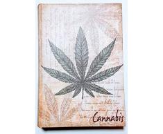 MI RINCON Caja de Madera en Forma de Libro Cannabis, 18X12X4 cm