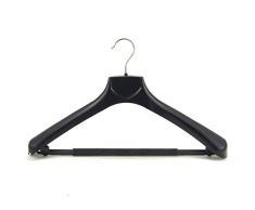 Hangerworld 5 Perchas 45cm Plástico Hombro Ancho Cuello Curvado Trajes Sastrerías Barra Antideslizante