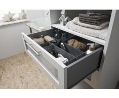 Compactor - Separadores Cajon, Polipropileno Rigido, color Gris, Talla Unica-Simple, 44 x 10 cm