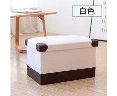Cesta De Ropa Cestos Para La Colada Plegables, Estilo Nórdico Blanco Taburete De Almacenamiento Cesto De La Ropa Con Asa Plegable Large-Capacity Fácil De Llevar Adecuado Para Dormitorios Lavadero St