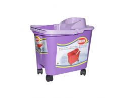 Mery 0325.31 Cubo con Ruedas, Polipropileno, Azul, 25.5x39x36.5 cm