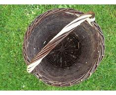 Cesta, Cesta para leña, Paragüero, canasta de, papelera de ratán GR, 2