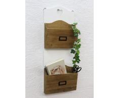 12028 Estanteria de pared, revistero - 63 cm, Con Corazòn, soporte para periódico, estanteria de cocina