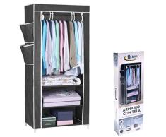 HERSIG Armario de Tela ropero Estante Lona Ropa guardarropa Closet 160x75x45cm/ 63116
