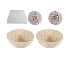 YWSZY 5pcs / Set Pan Fermentación Rattan Cesta País Pan Baguette Masa Masa For Pruebas De Cata Cestas Proving Suministros Fácil de Usar (Color : A)