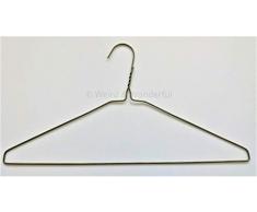 AlliedSure 50 - Perchas de Alambre Dorado para Ropa (Metal)