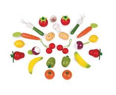 Janod - Juguete Cesta de 24 frutas y verduras (J05620)