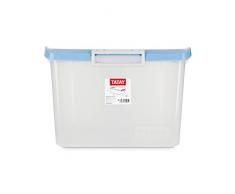 TATAY 1150005 - Caja de Almacenamiento Multiusos con Tapa, 35 l de Capacidad, Plástico Polipropileno Libre de BPA, Azul, 37,7 x 47,5 x 26 cm