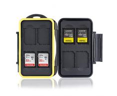 Ares Foto® Caja de protección para tarjetas de memoria / almacenamiento resistente al agua / bolsa de tarjetas de memoria para 8 tarjetas sd