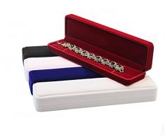 JUNGEN® Estuche de joyería de Franela para Pulsera, Organizador de Joyerías, Collar Joyería Caja de Almacenamiento Boda Regalo (Rojo)