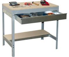 Banco de Trabajo BT-3 1500 gris/madera cajón metálico, 840x1500x750, Simonrack