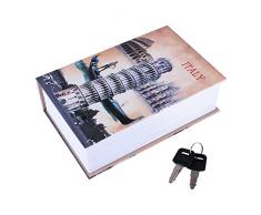 Caja de Seguridad Libro para Poner Joyas, Monedas, Dinero, Objetos de Valor (7#)