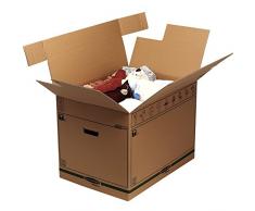 Fellowes 6205401 - Caja de transporte y mudanza, extragrande, beige, 5 unidades