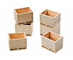 Kids Globe 610611 - Paquete de 6 Cajas de Madera a Escala 1:32