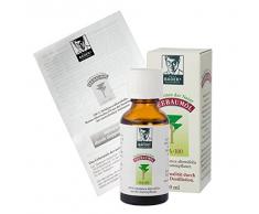 BADERs Teebaumöl MA-100 de la farmacia. Aceite del árbol del té. 30 ml. Calidad farmacéutica de destilado doble. Melaleuca alternifolia 100% auténtica. Protección óptima de la luz gracias a la caja. 30ml. Tapa de seguridad.