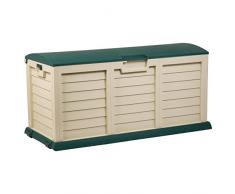 Catral 63010001 - Baúl grande, 140 x 61 x 69 cm, color verde y beige