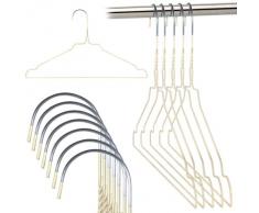 Hangerworld 50 Perchas 40cm Metal Blanco Galvanizado Ahorra Espacio Camisas Muescas para Tirantes