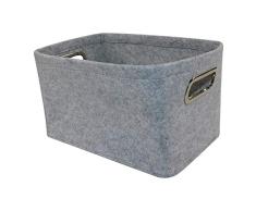 RETYLY Cesta de Almacenamiento Plegable Fieltro Gris Claro Armario de Dormitorio Ropa Juguetes ArtíCulos de Almacenamiento de Ropa Sucia Libro de Moda de Almacenamiento en el Hogar