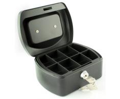 Q-Connect Cash Box - Caja de efectivo de 6'', negro