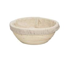 Hjd Pruebas de Levantamiento de ratán Bowl, la Forma Redonda de la Cesta del Pan, Rattan Basket, Pasta de Pan Tazón Cesta (tamaño : Cloth Cover)