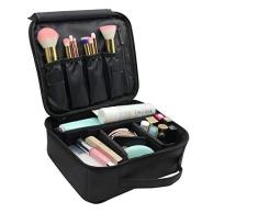 Neceser Maquillaje,Vococal® Bolsa de Cosméticos Organizador - Brochas de Maquillaje Estuches Portátil Maletín de Almacenamiento, Funda de Viaje para Cosméticos Joyería/Labial/Cepillo de Sombra (Negro)