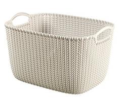 CURVER 3253923970029 Caja y Cesta de almacenaje - Cajas y cestas de almacenaje (Storage Basket, Color Blanco, Prendas de Punto, Monótono, Rectangular, Interior)
