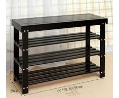 Fácil de limpiar, buena calidad Zapatero de madera natural Simple botas de zapato Organizador del almacenaje del estante del sostenedor Cambio de múltiples capas El taburete del zapato Estante de almacenamiento multifuncional