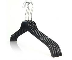 Hangerworld - Pack de 20 Perchas De Plástico Negro -43 cm