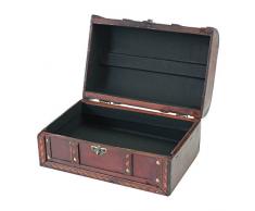 HMF - 6401 - 130 Cofre del Tesoro con candado, Cofre del Tesoro, piratas Caja de madera España, 30 x 20 x 15 cm