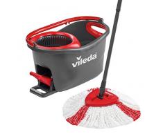Vileda Turbo EASYWORLD Anillo & Clean Juego completo, cubo con Fregona y Power Plus centrifugado 6 x cabezal de repuesto Turbo