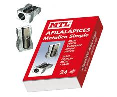 MTL 79565 - Caja afilalápices de aluminio, 24 unidades