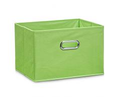 Zeller 14414 - Caja de almacenaje de tela, plegable, 33 x 26 x 22 cm, color verde