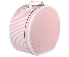 Lierys Caja para Sombrero Lunares Rayas Mujer - Verano/Invierno - Talla única Rosado