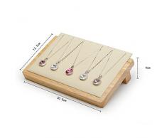 Caja Joyero Armario para Joyas Expositor de Pendientes Anillos Pulseras Soporte para Joyería Sostenedor de la exhibición de la joyería Soporte Organizador de la suspensión de la bandeja para organizar Pulsera Pendiente de anillo